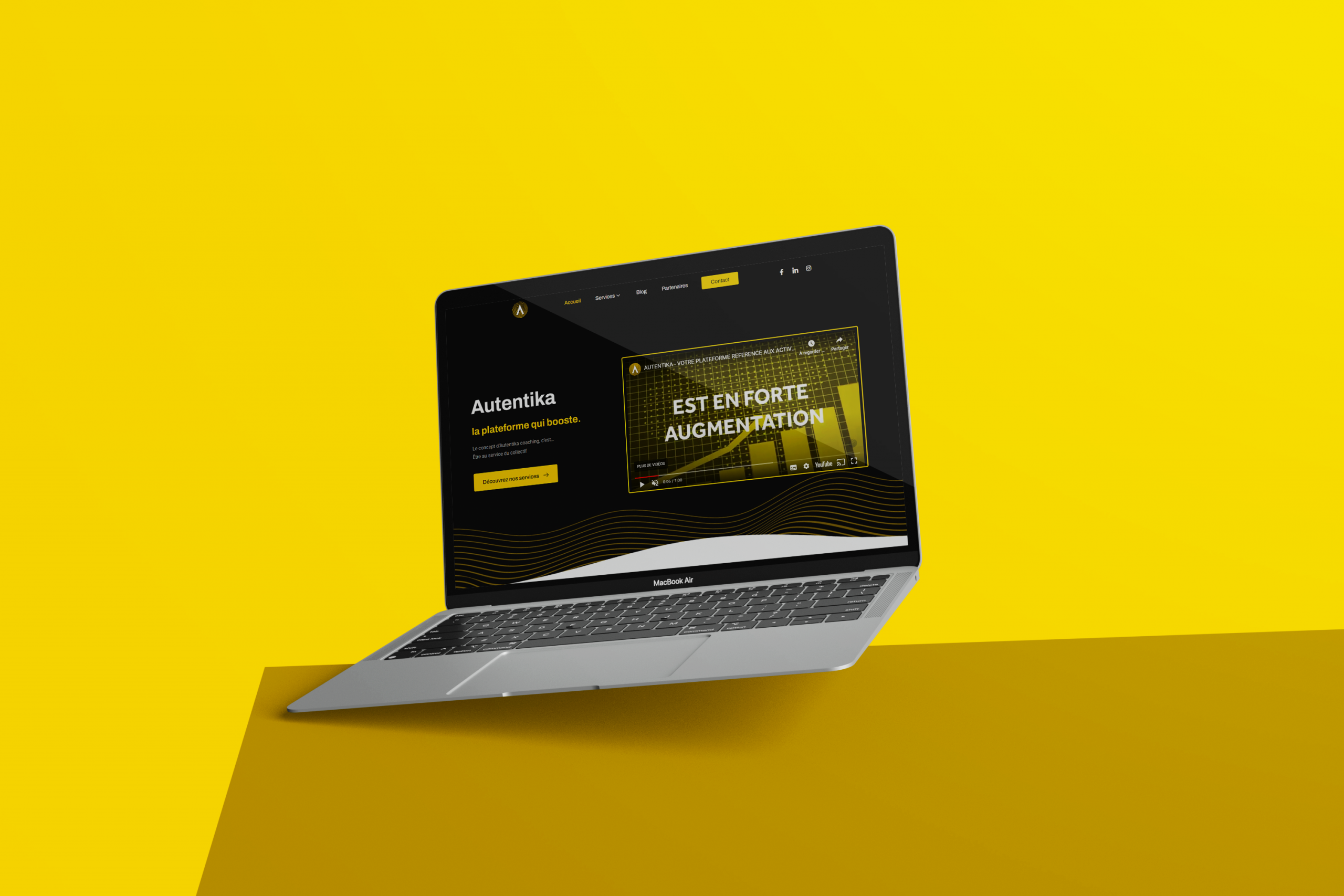 mockup site formation Autentika coaching - Agence Syril Digital