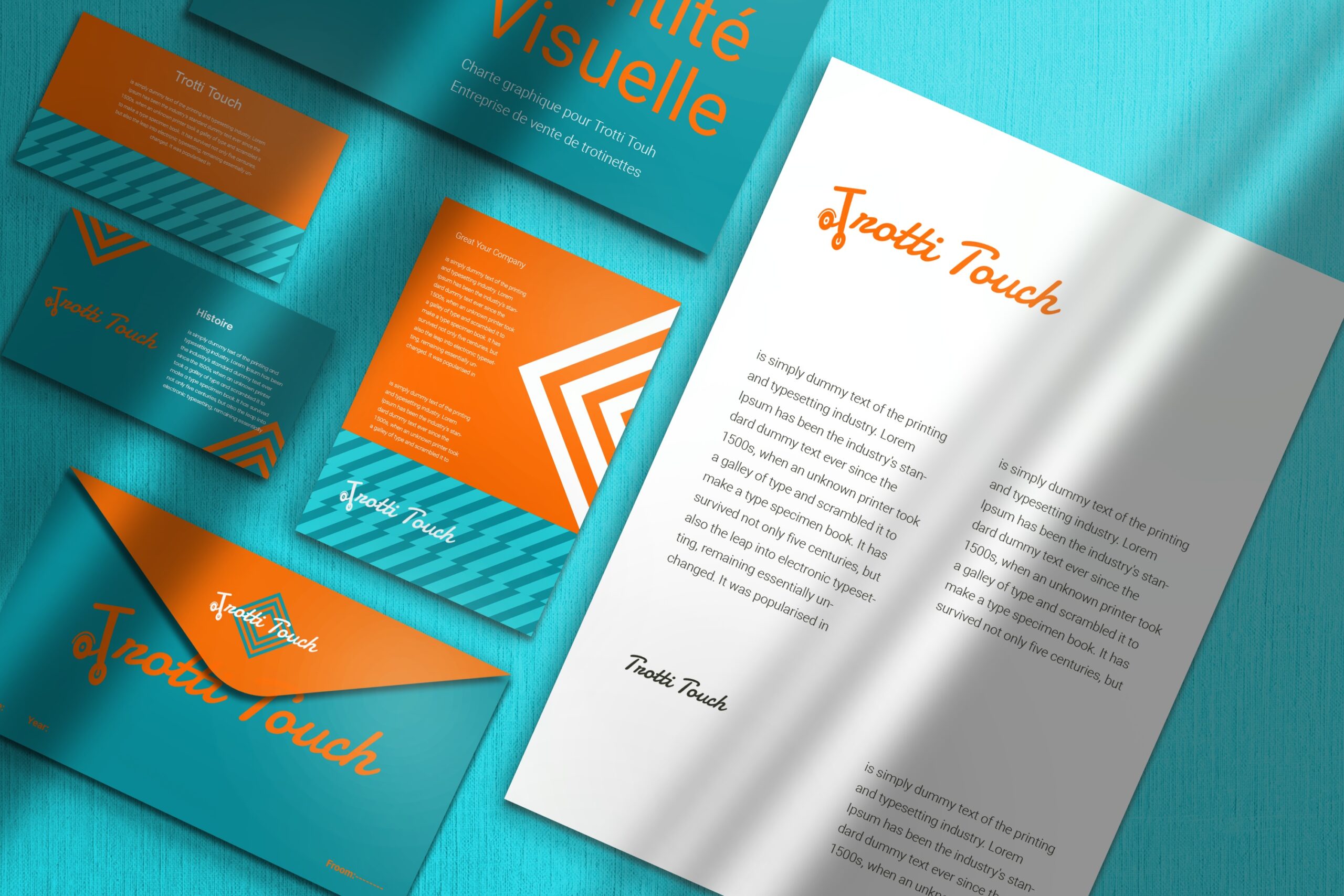 Présentation de charte graphique pour Trotti Touch - Agence Syril Digital