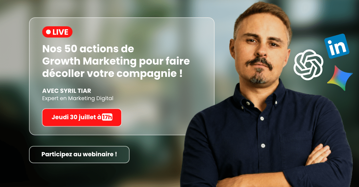 bannière live linkedin marketingj 50 actions growth marketing